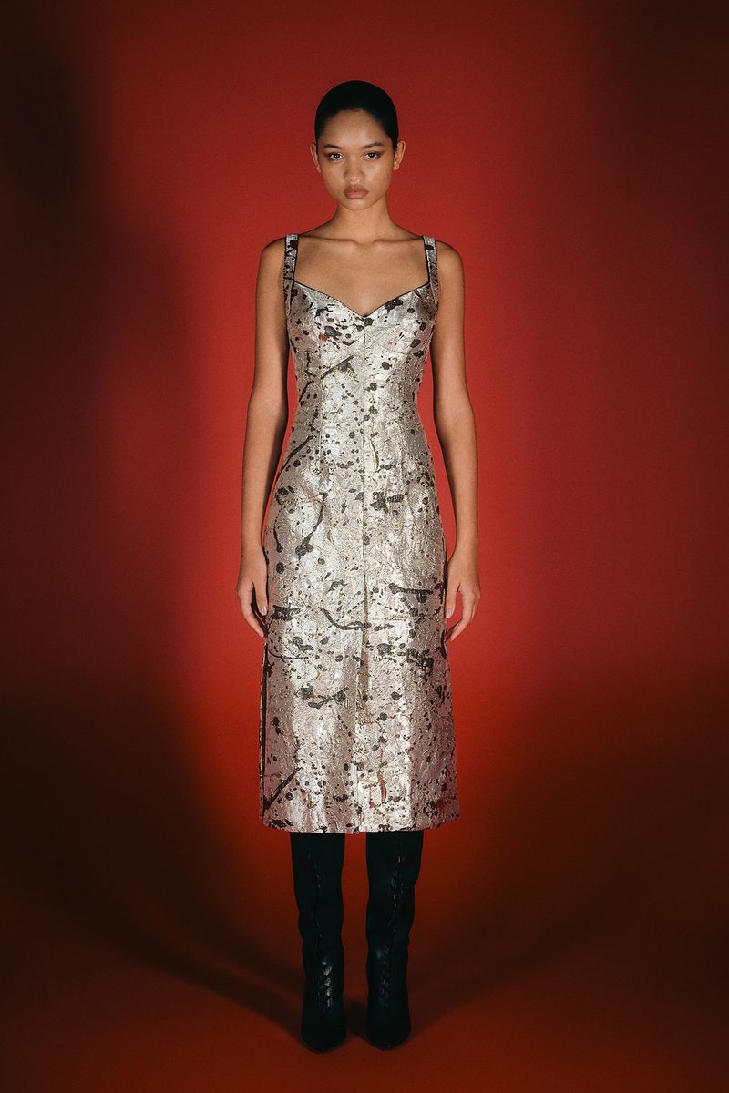 VESTIDO MIDI CELESTE