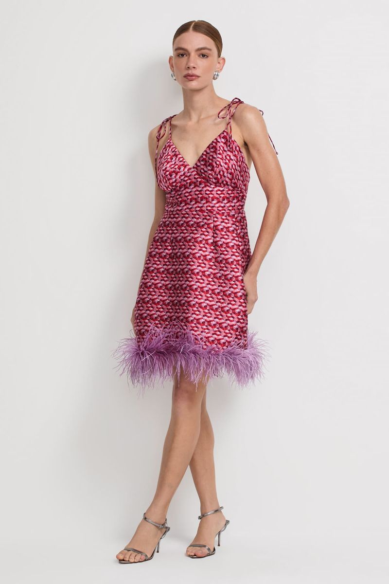 VESTIDO BEATRICE PLUMAS