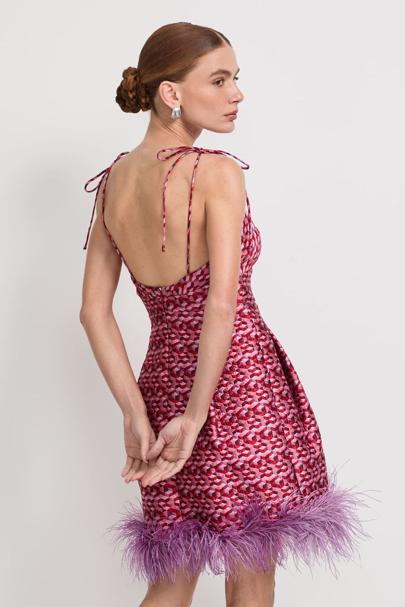 VESTIDO BEATRICE PLUMAS